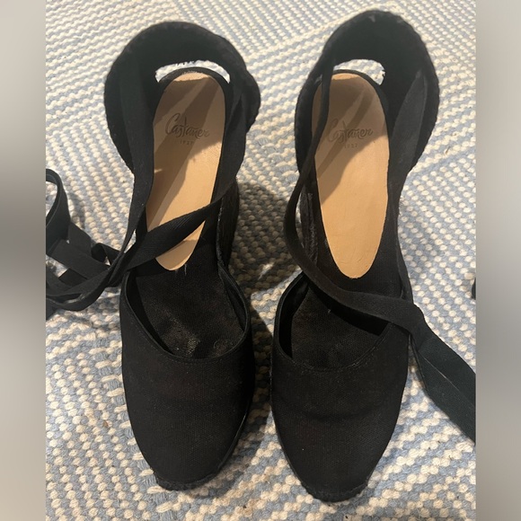 Worn once! Castaner All Black Carina Espadrille Wedge. Size 37. - Picture 2 of 6